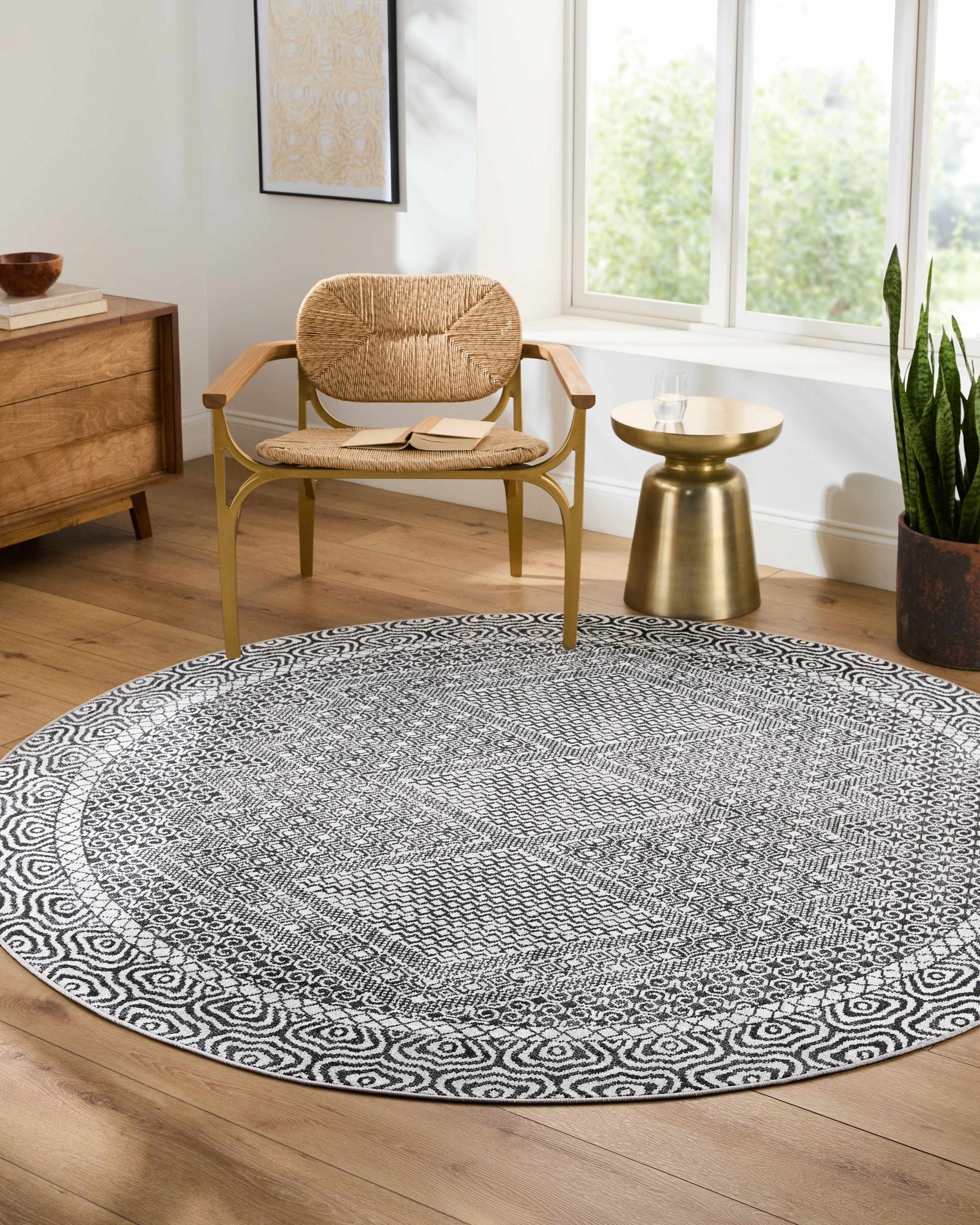 Coledale Black & White Washable Rug - Clearance - Ornate Home