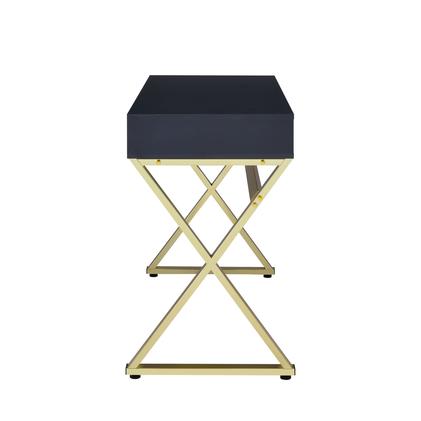 Coleen Black/Brass Writing Desk - Ornate Home