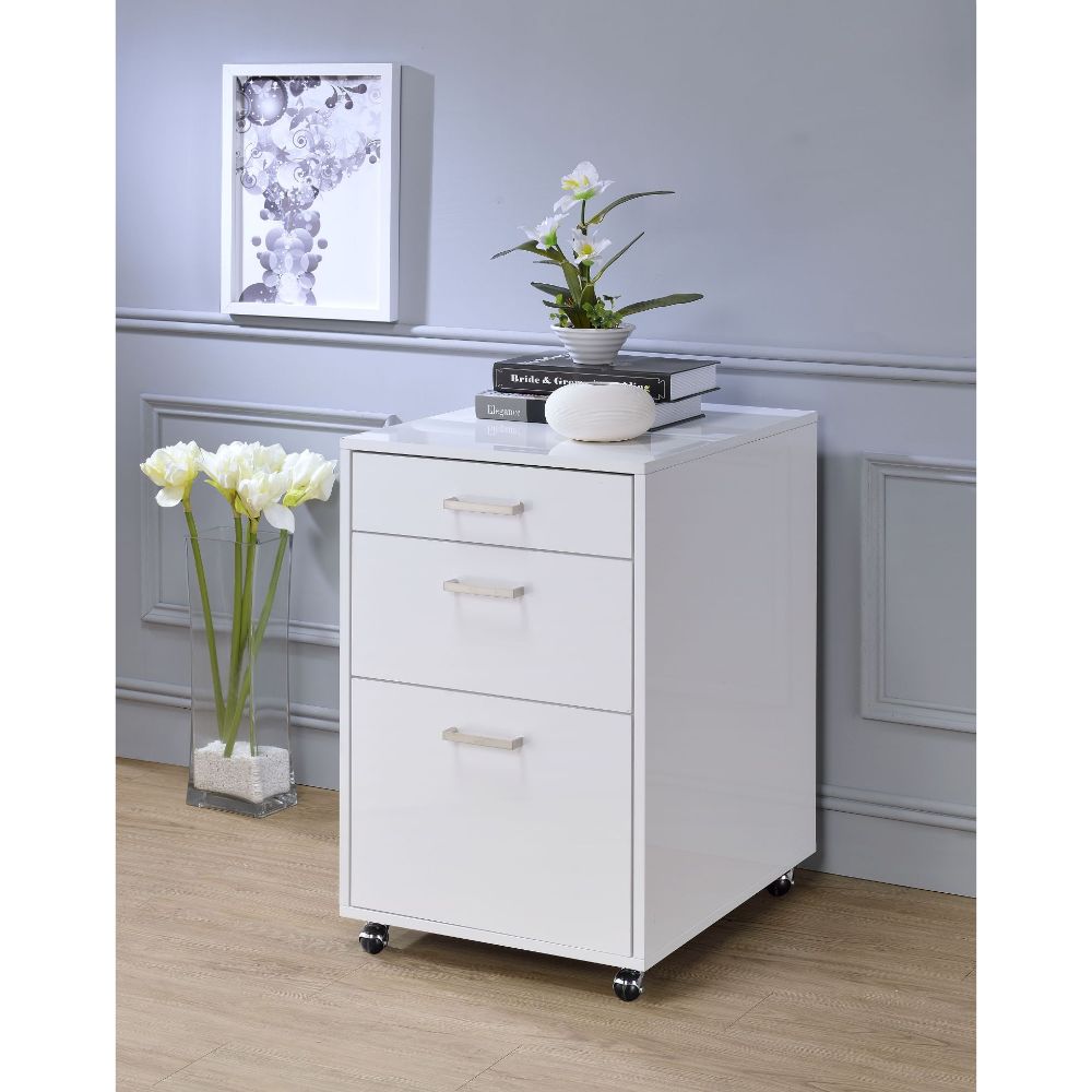 Coleen White File Cabinet - Ornate Home