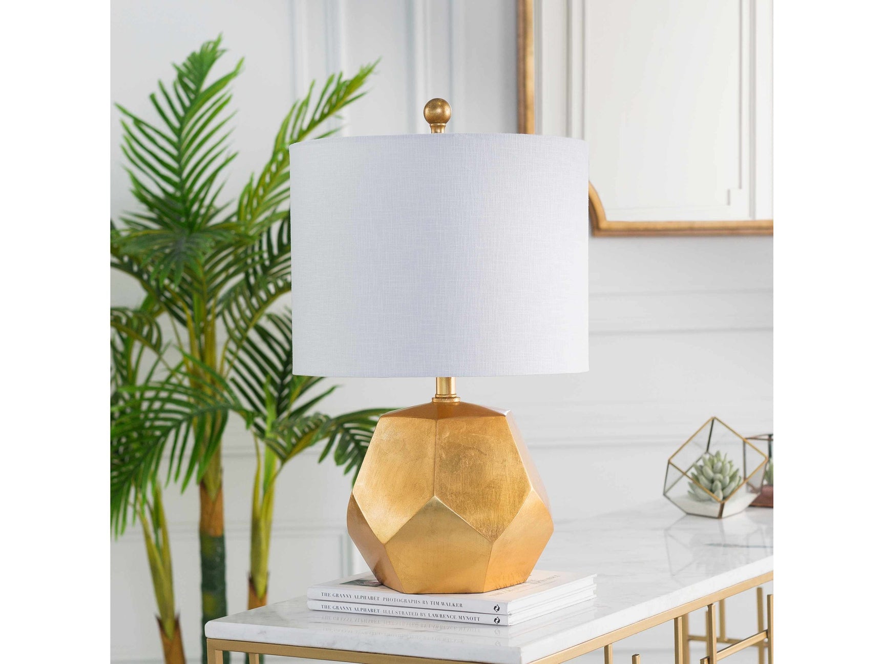 Coleford Gold Geometric Table Lamp - Ornate Home