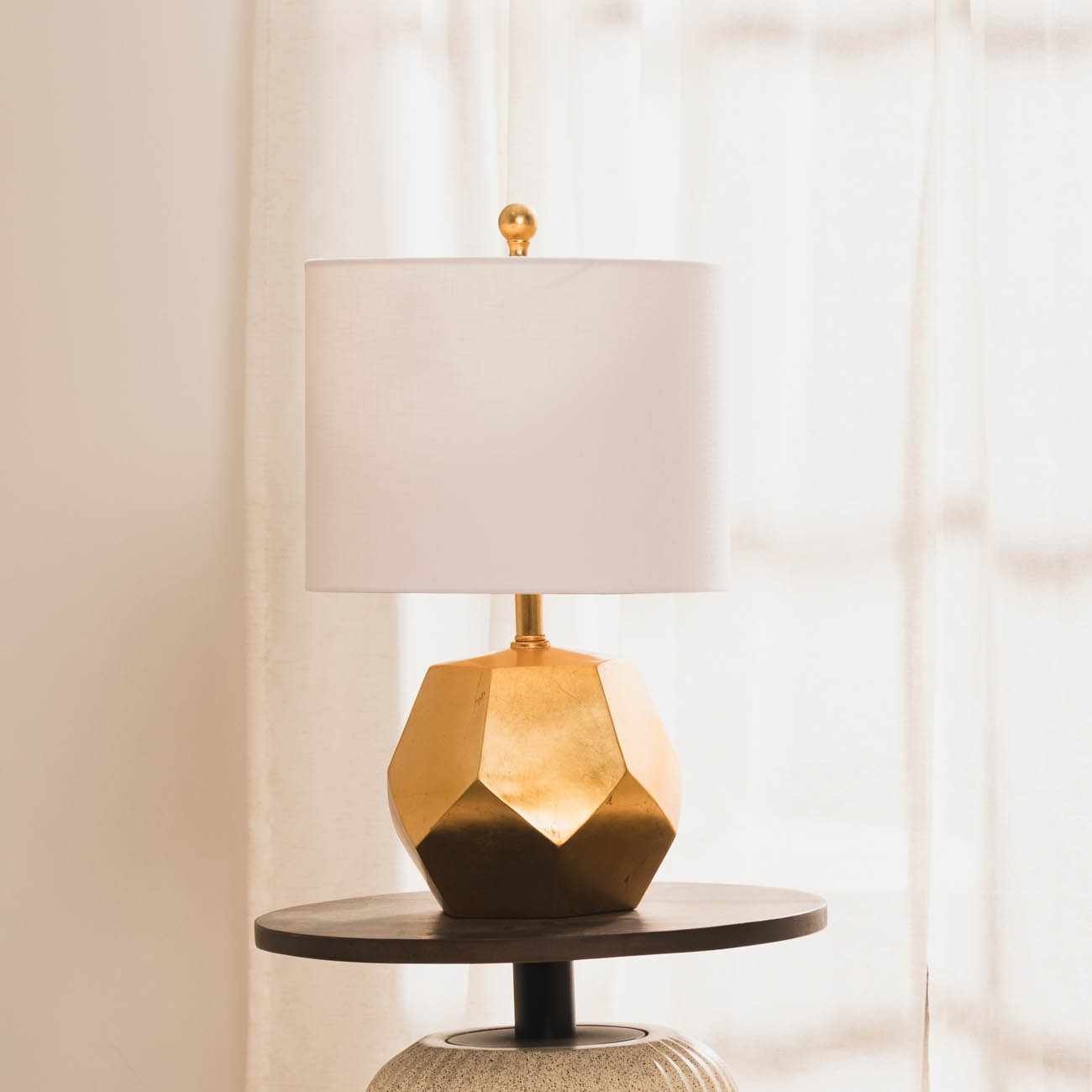 Coleford Gold Geometric Table Lamp - Ornate Home