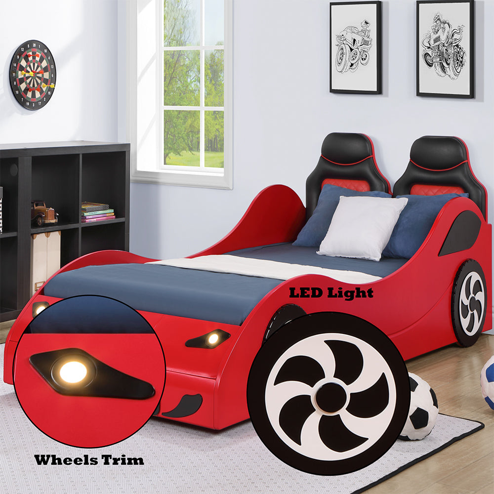 Colen Red Car Bed (Twin) - Ornate Home