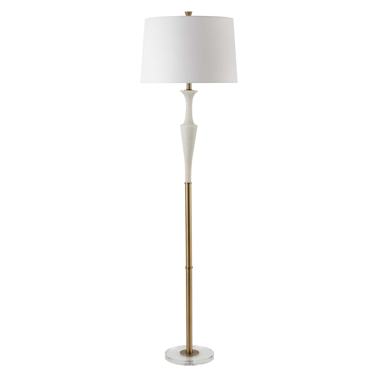 Colette White Stone Floor Lamp - Ornate Home