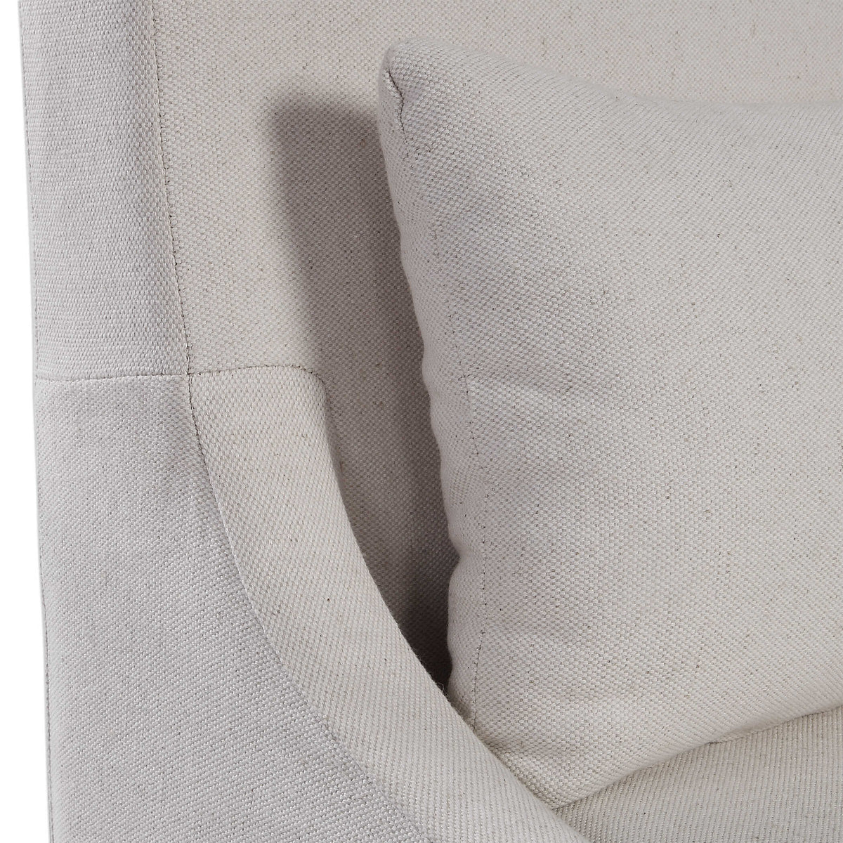 Coley White Linen Armless Chair - Ornate Home