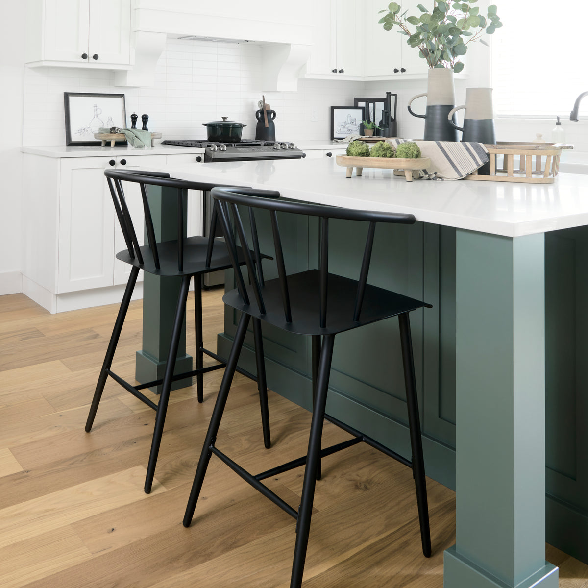 Colin Black Metal Counter Stool - Ornate Home