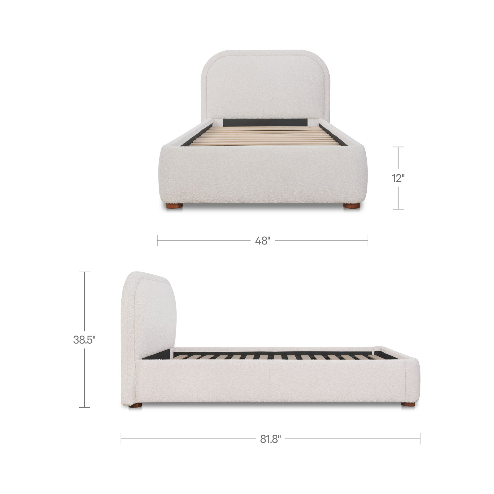 Colin Oatmeal Twin Bed - Ornate Home