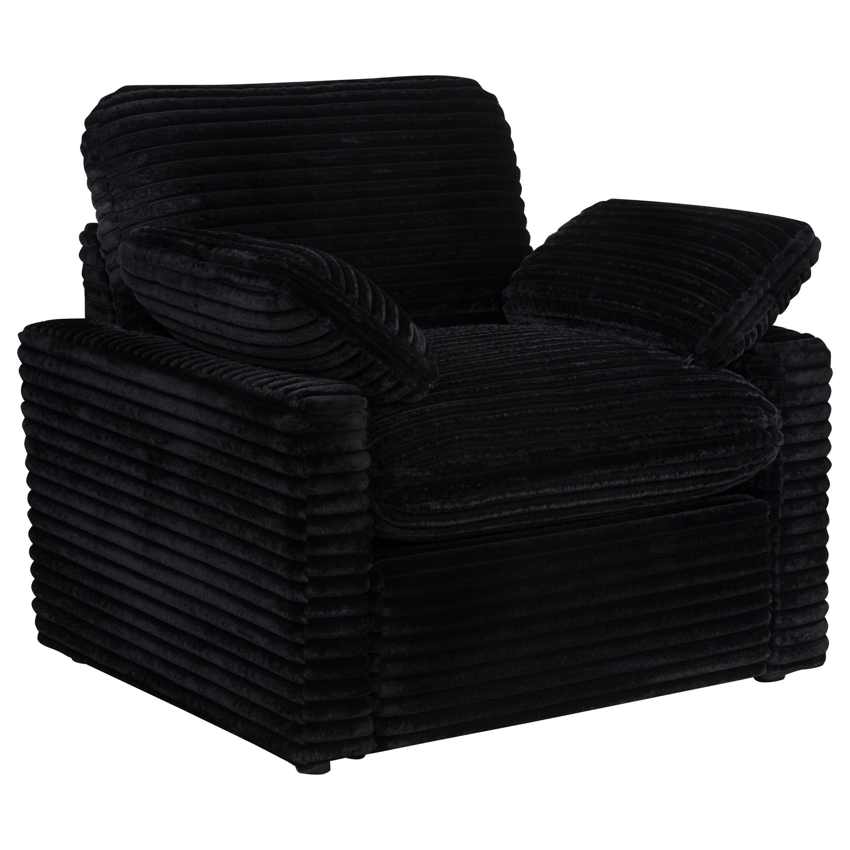 Collins Black Upholstered Power Recliner Chair - Ornate Home
