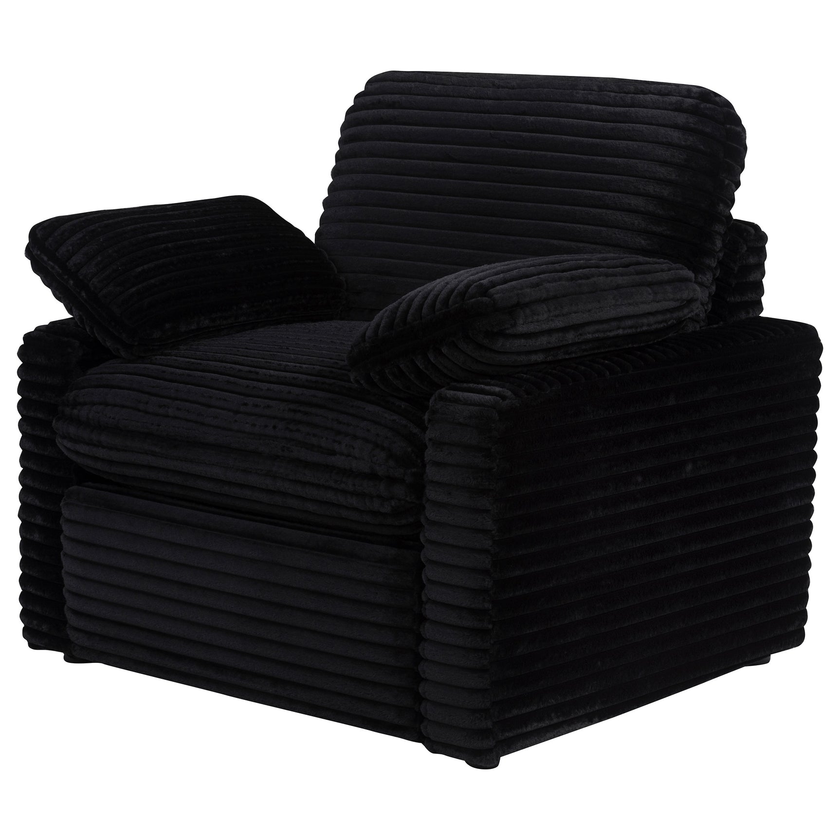 Collins Black Upholstered Power Recliner Chair - Ornate Home