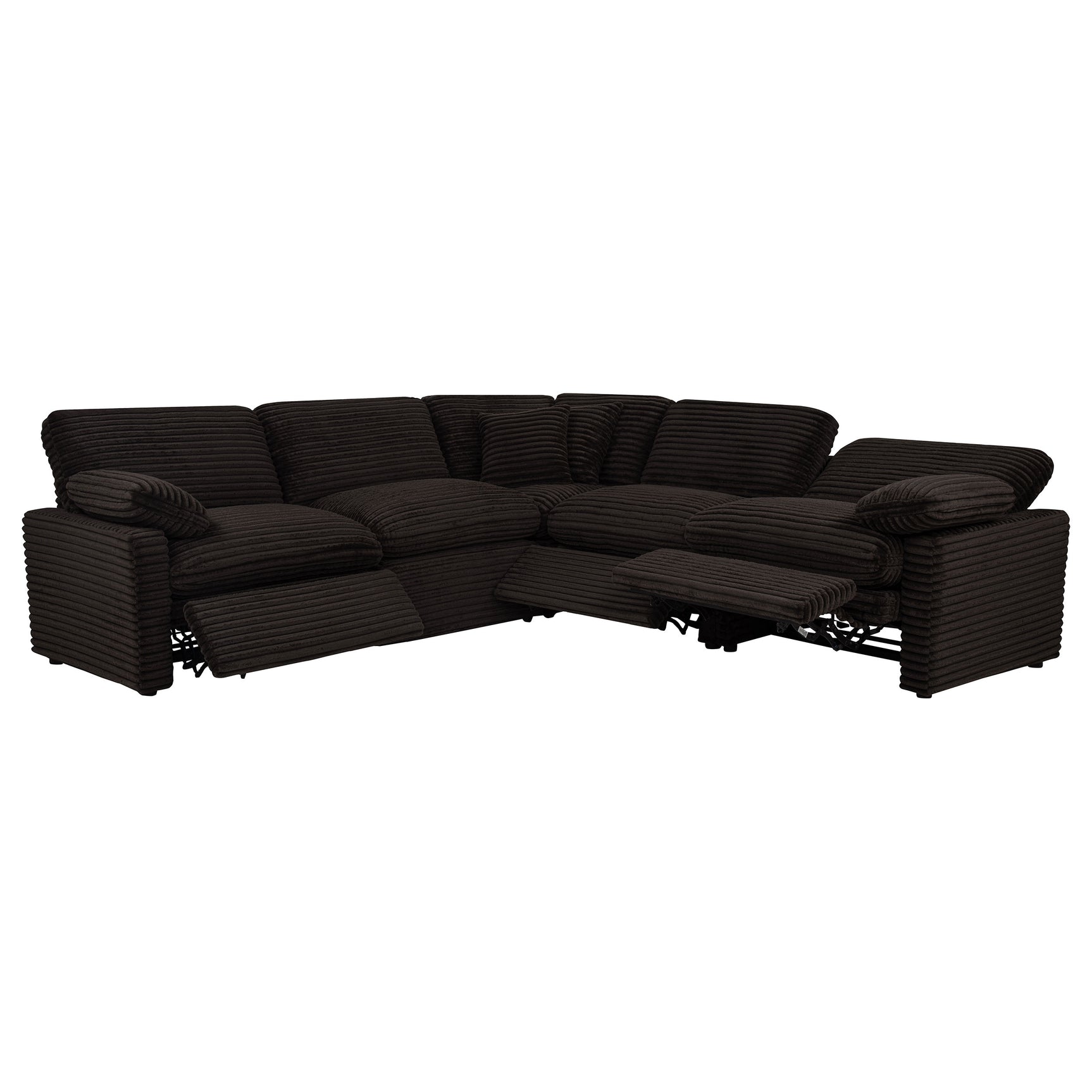 Collins Chocolate Brown 5-piece Modular Power Reclining Sectional - Ornate Home