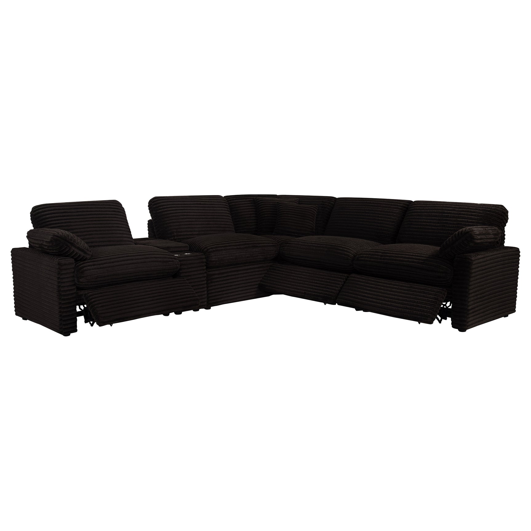 Collins Chocolate Brown 6-piece Modular Power Reclining Sectional - Ornate Home
