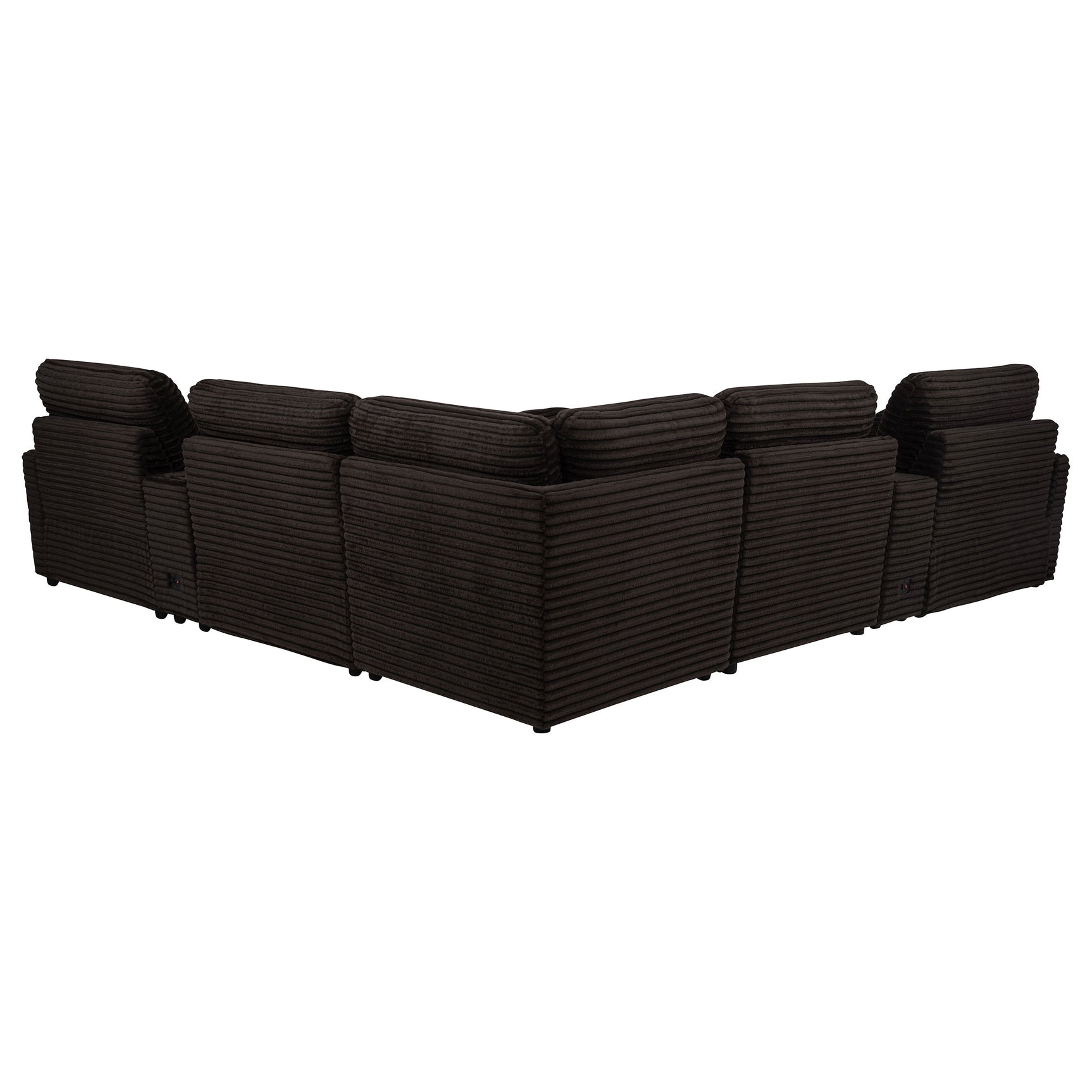 Collins Chocolate Brown 7-piece Modular Power Reclining Sectional - Ornate Home