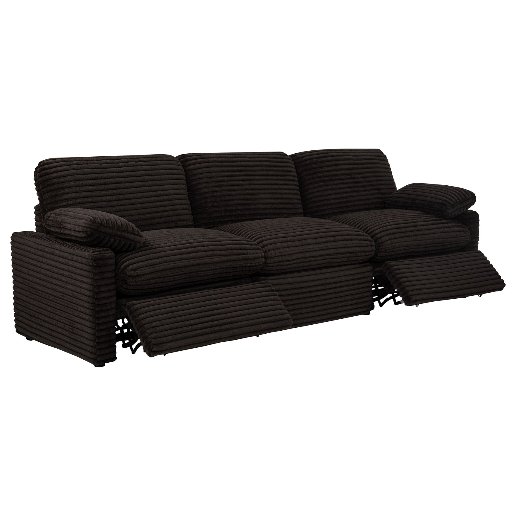 Collins Chocolate Brown Modular Power Sofa - Ornate Home