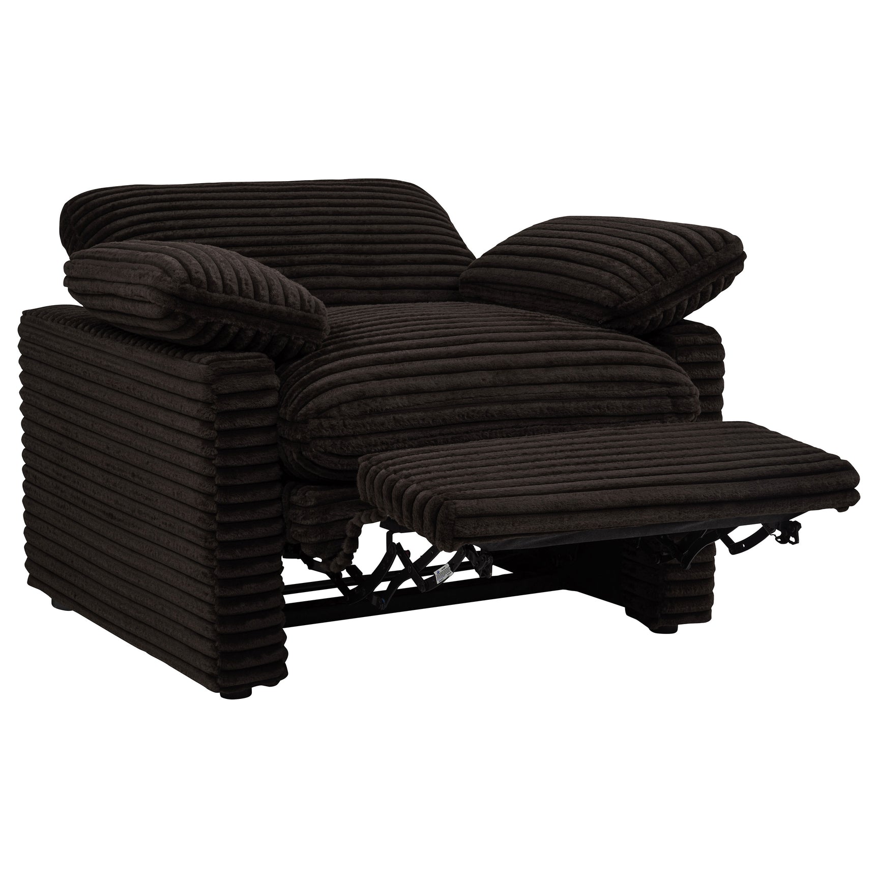 Collins Chocolate Brown Upholstered Power Recliner Chair - Ornate Home
