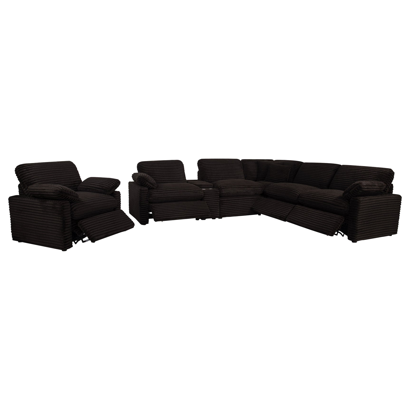 Collins Chocolate Brown Upholstered Power Recliner Chair - Ornate Home