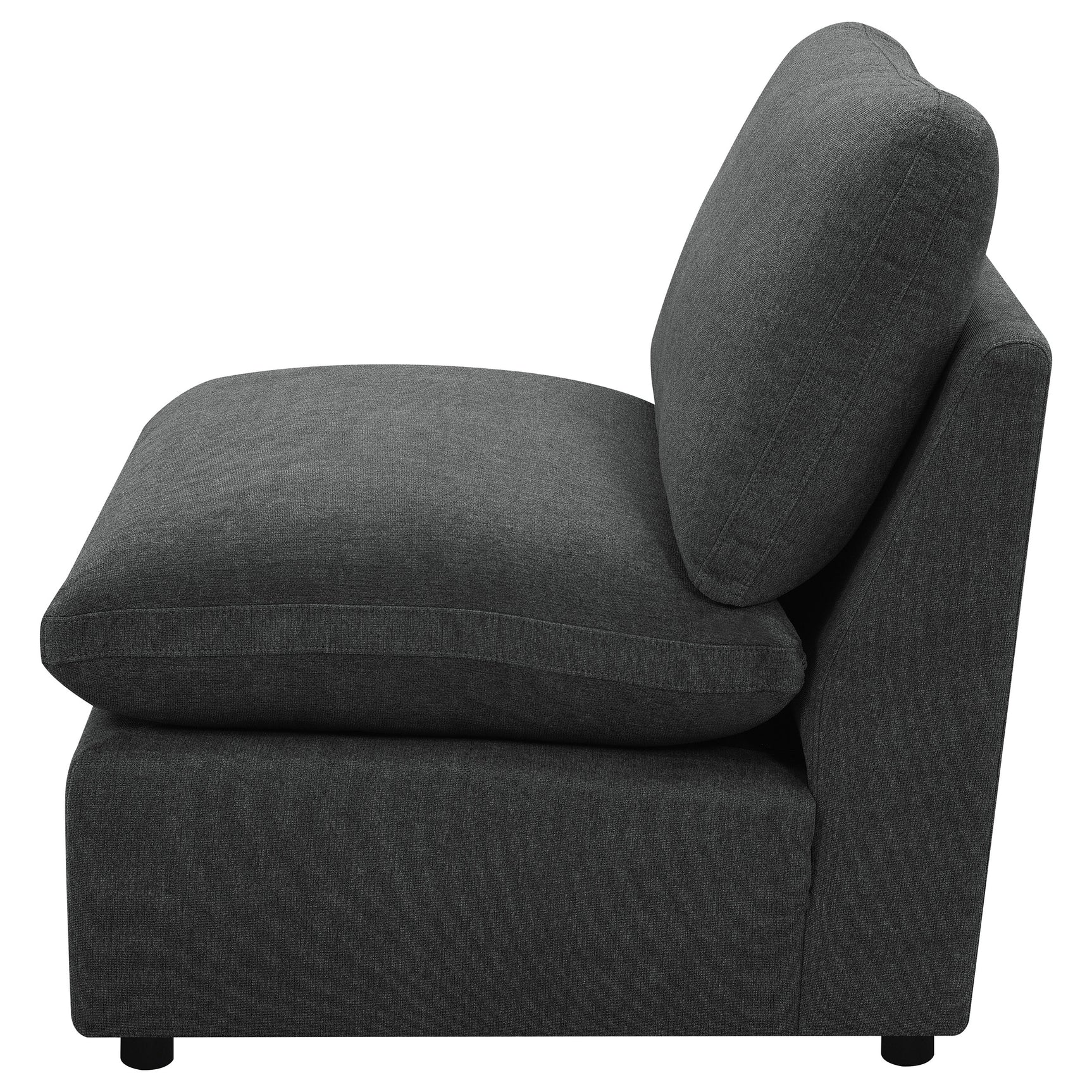 Collins Dark Grey Armless Chair - Ornate Home