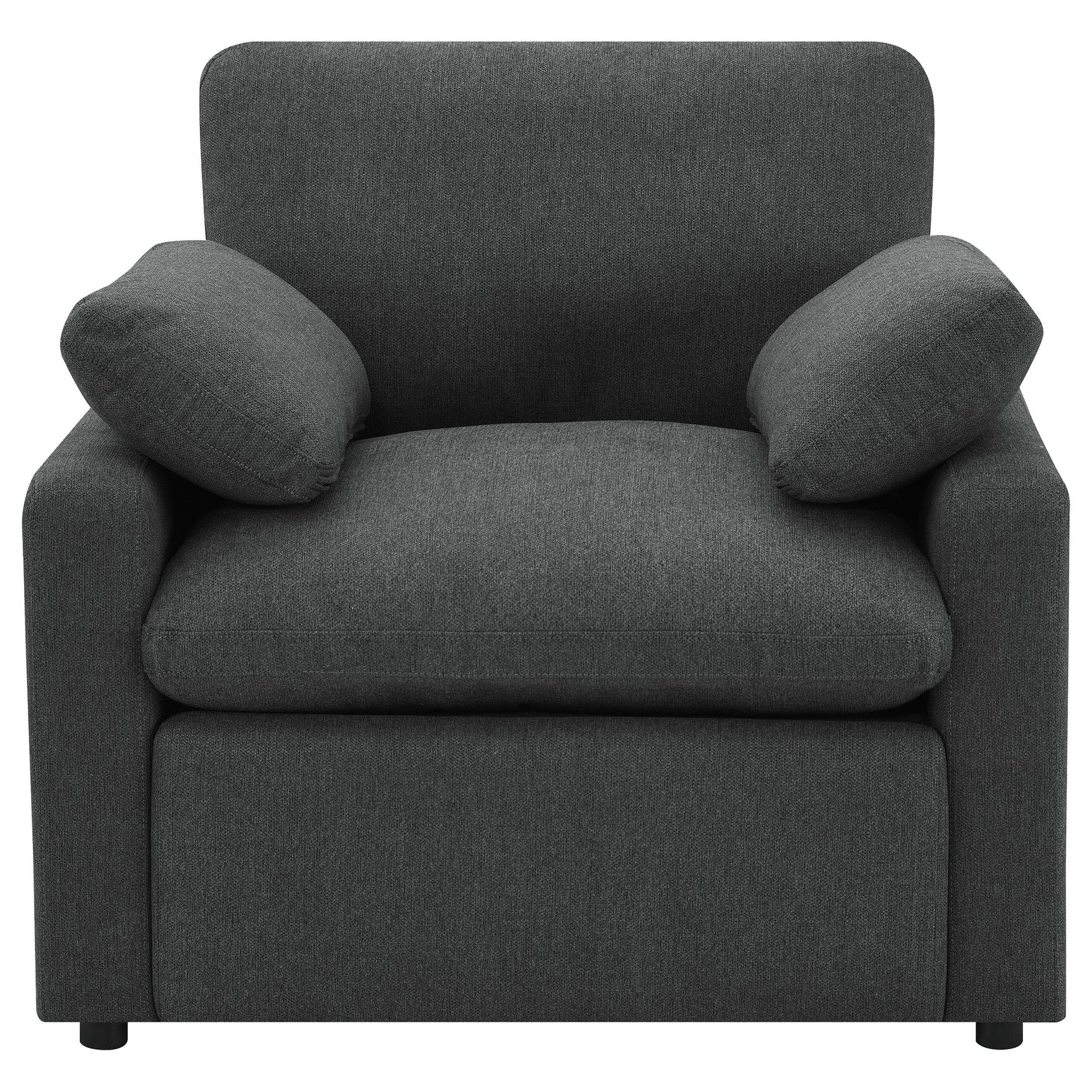 Collins Dark Grey Upholstered Power Recliner Chair - Ornate Home