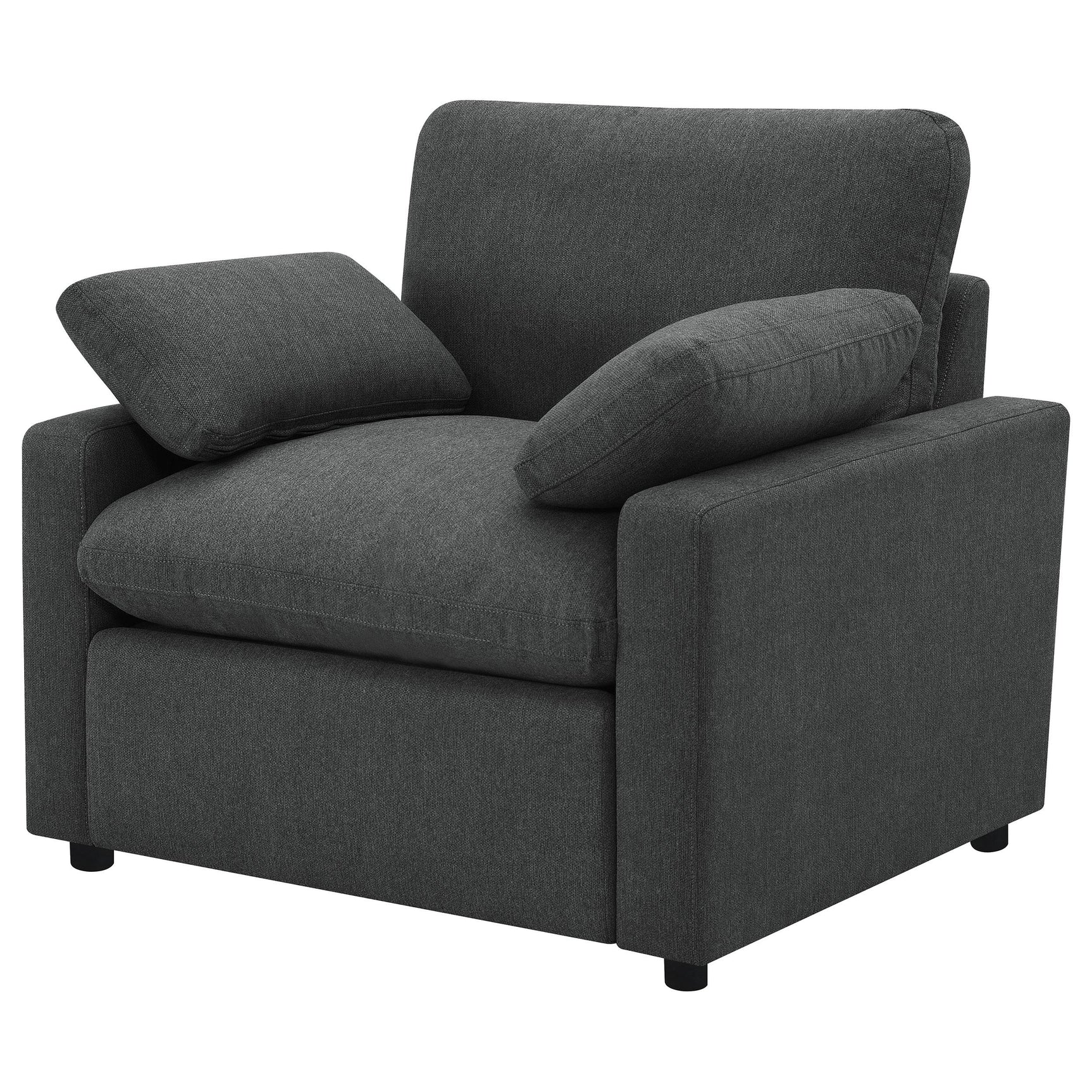 Collins Dark Grey Upholstered Power Recliner Chair - Ornate Home