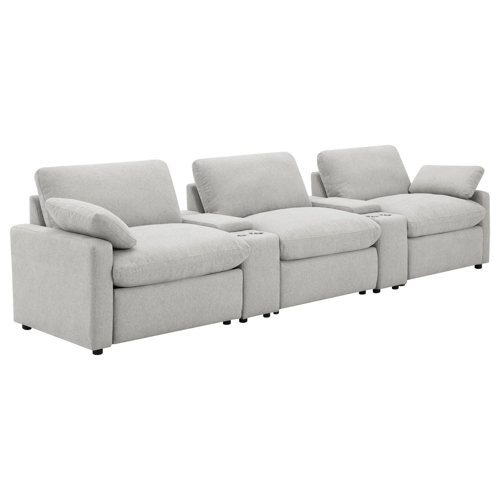Collins Grey 5-piece Power Reclining Home Theater Seating - Ornate Home