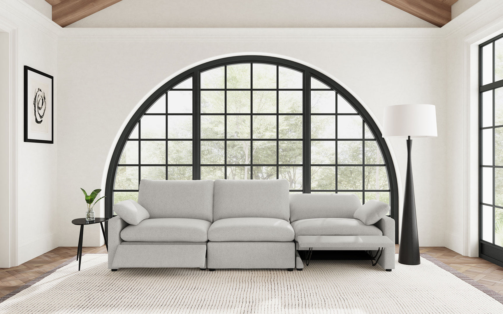 Collins Grey Power Sofa - Ornate Home