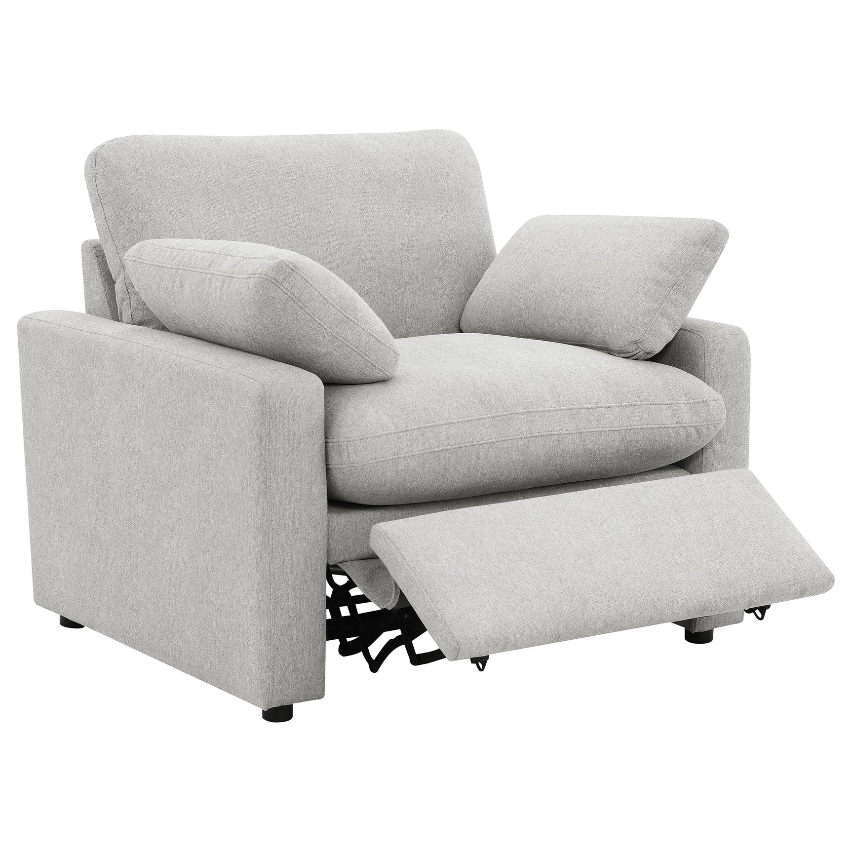 Collins Grey Upholstered Power Recliner Chair - Ornate Home