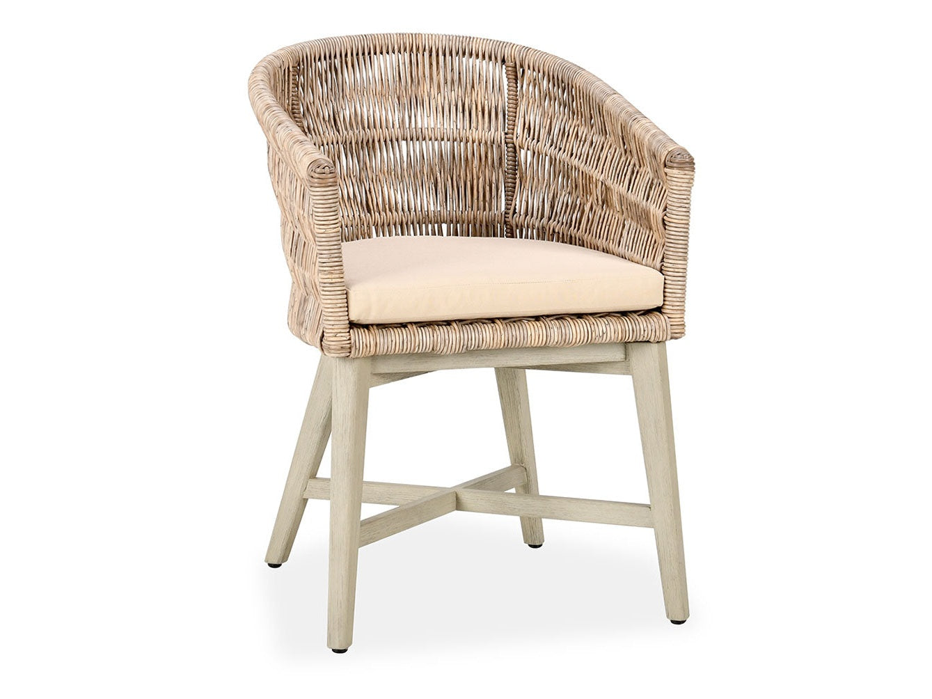 Collins Natural/Sand Outdoor Dining Chair - Ornate Home