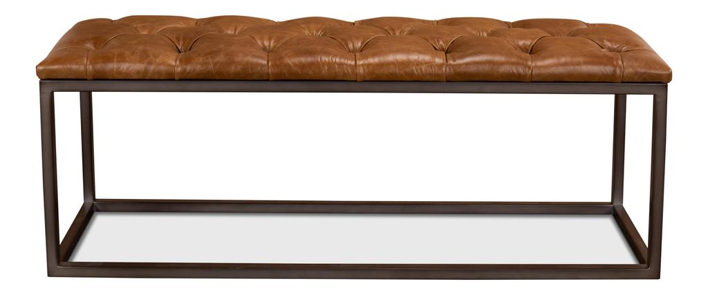 Cologne Tan Long Stool - Ornate Home