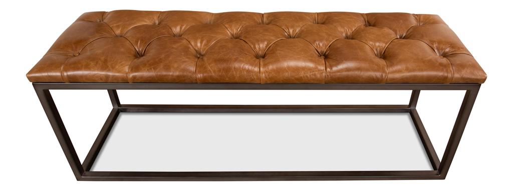 Cologne Tan Long Stool - Ornate Home