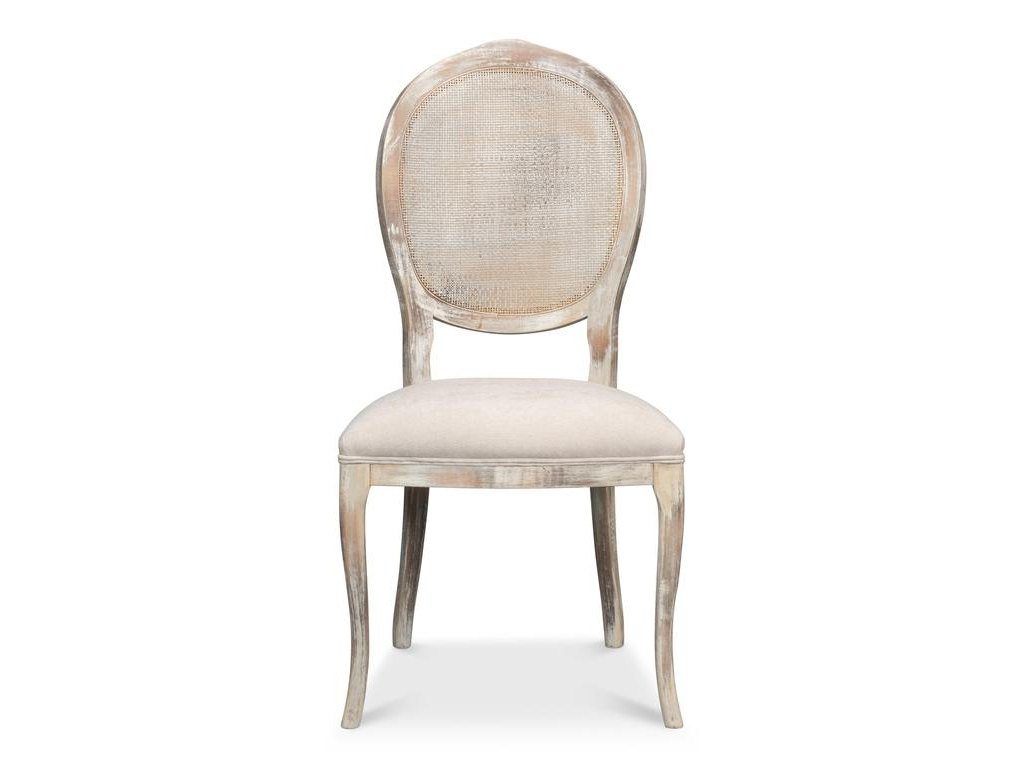 Colonial Taupe Oval Cane Back Side Chair (Set of 2) - Ornate Home