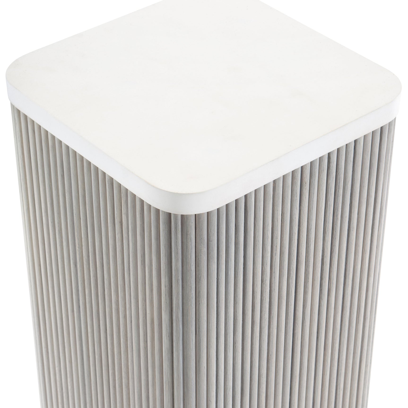 Colonnade Faux Stone/Gmelina Wood Accent Table - Ornate Home