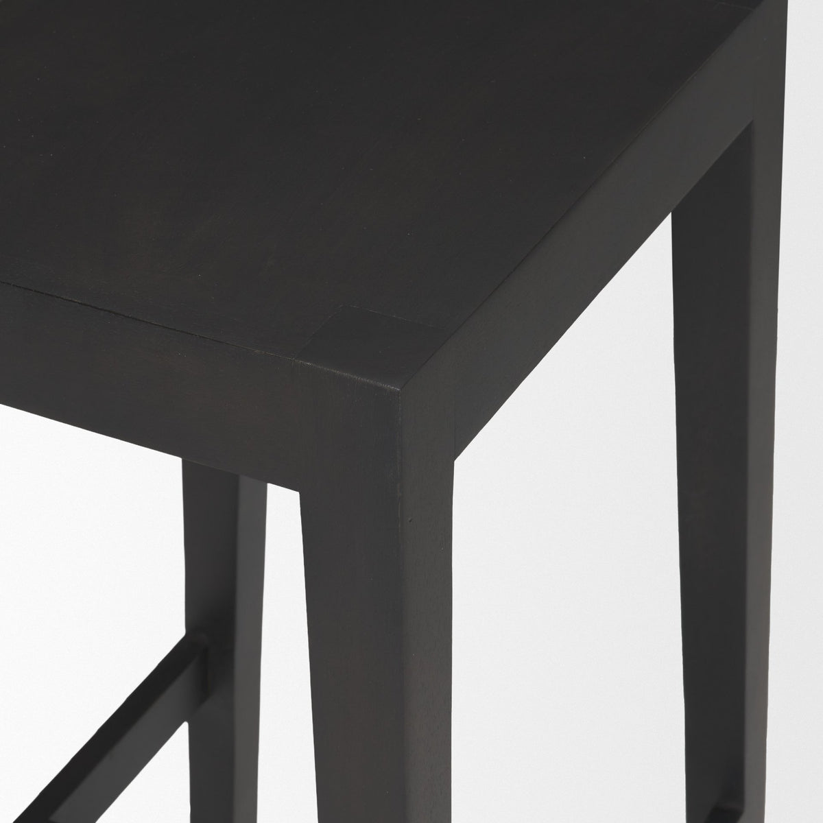 Colony Black-Brown Solid Wood Counter Stool - Ornate Home