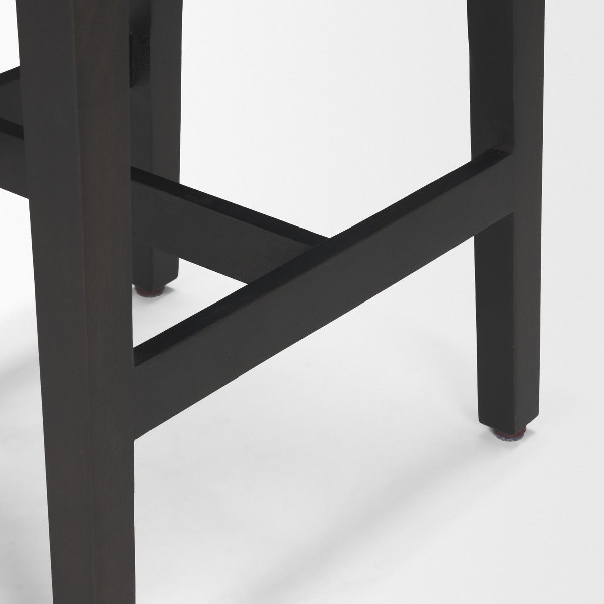 Colony Black-Brown Solid Wood Counter Stool - Ornate Home