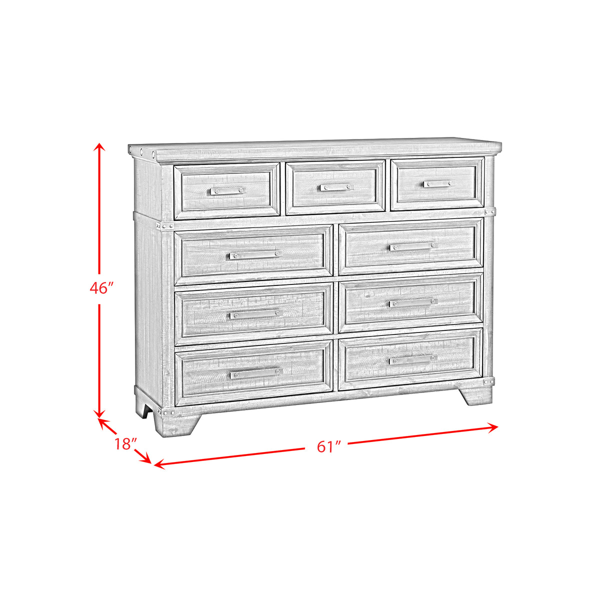 Colorado City Charcoal 4-Piece King Storage Bedroom Set with 2 Nightstands & Dresser - Ornate Home