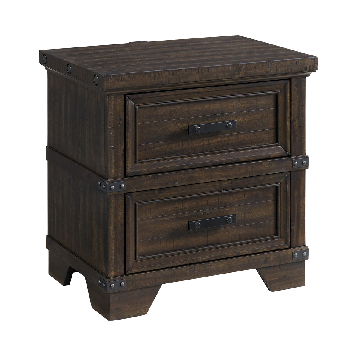 Colorado City Charcoal 4-Piece Queen Storage Bedroom Set with 2 Nightstands & Chest - Ornate Home