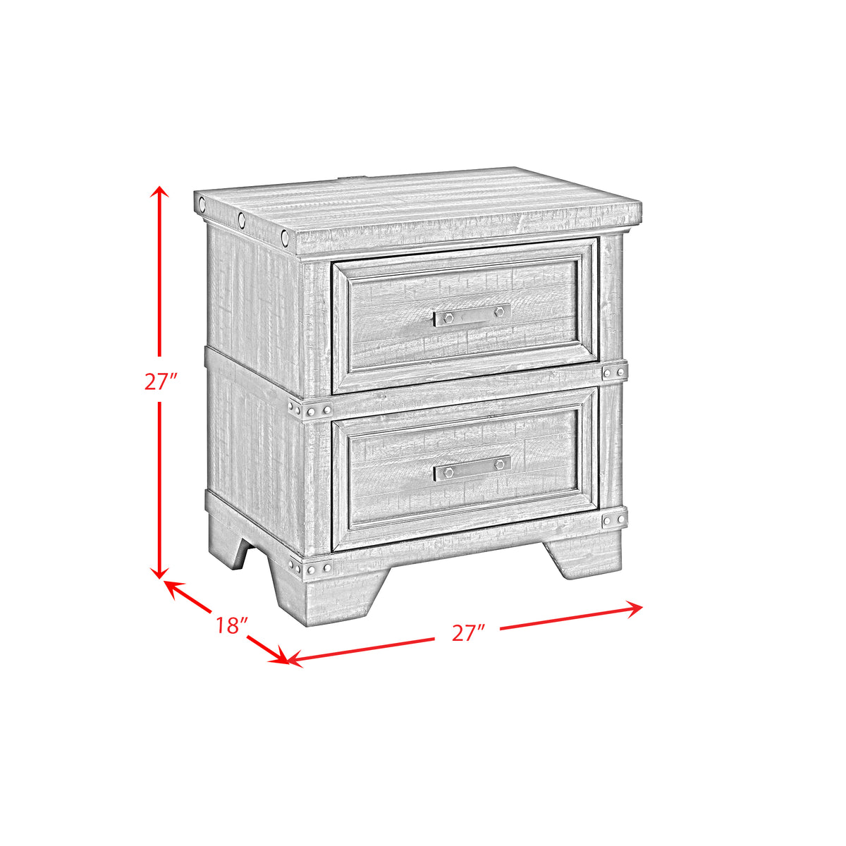 Colorado City Charcoal 4-Piece Queen Storage Bedroom Set with 2 Nightstands & Dresser - Ornate Home