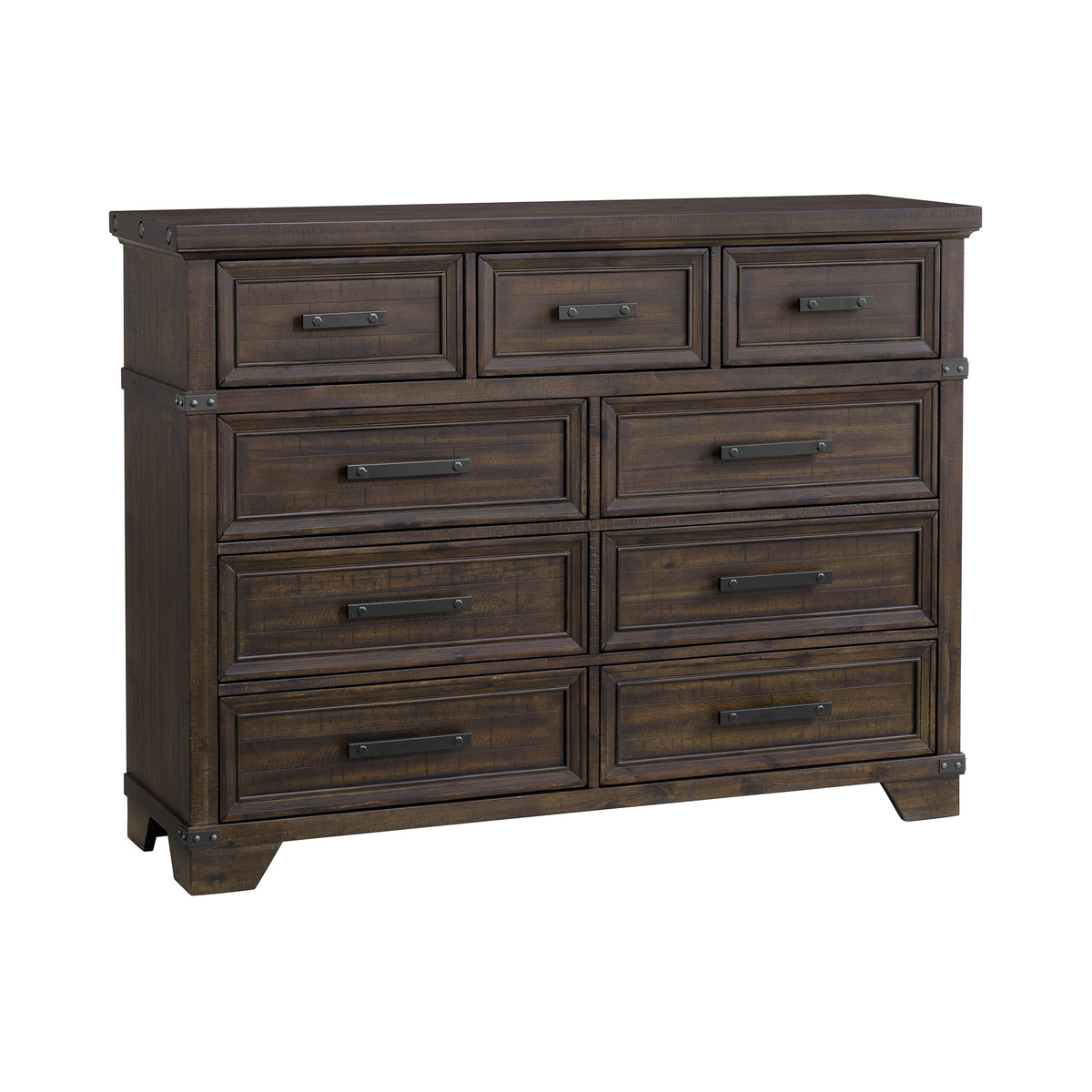 Colorado City Charcoal 5-Piece King Storage Bedroom Set with 2 Nightstands, Dresser & Chest - Ornate Home