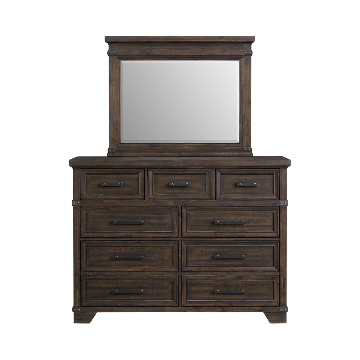 Colorado City Charcoal Dresser & Mirror Set - Ornate Home