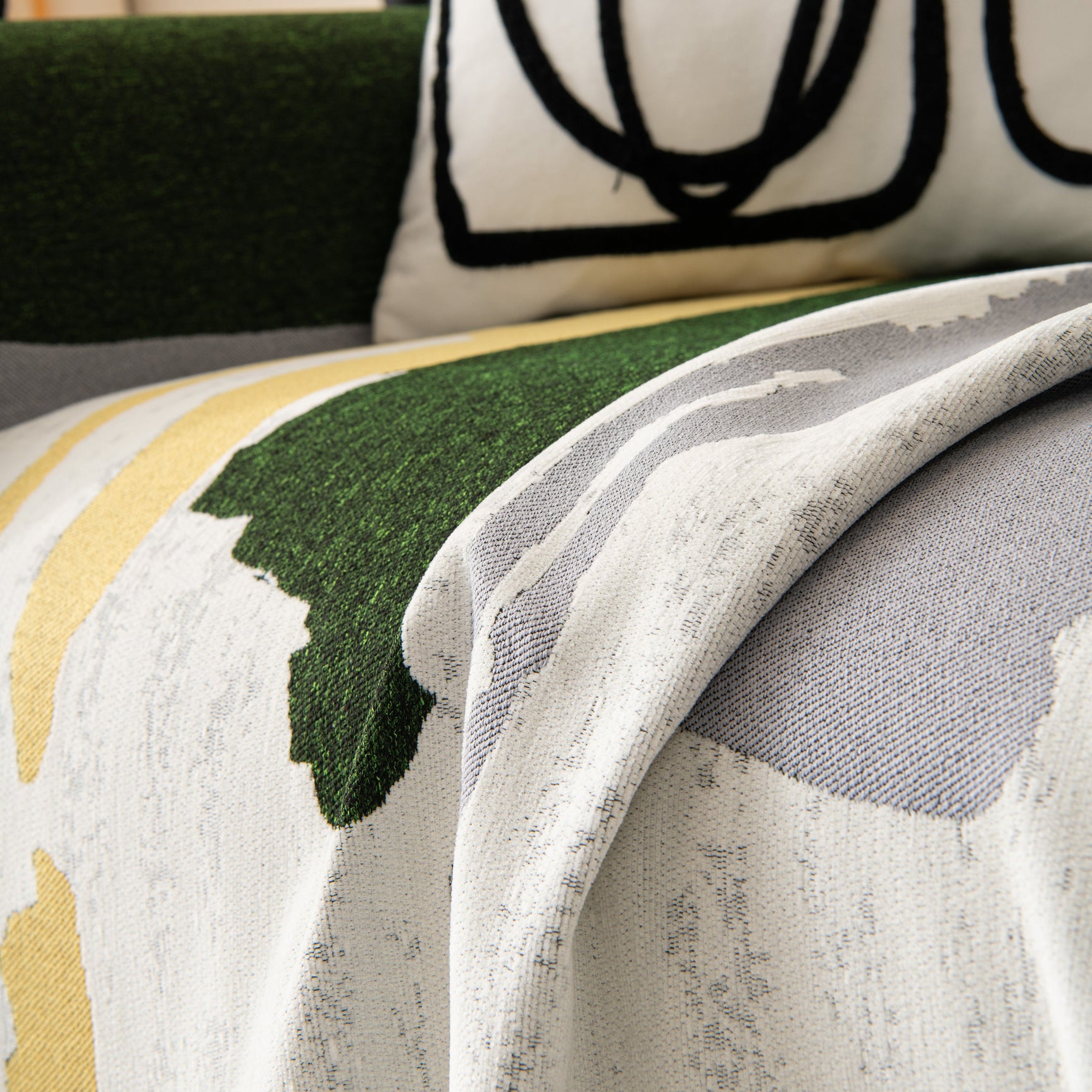 Colorful Chenille Sofa Throw Cover, Fashionable Soft Washable Couch Protector, Sectional Sofa Covers - Ornate Home