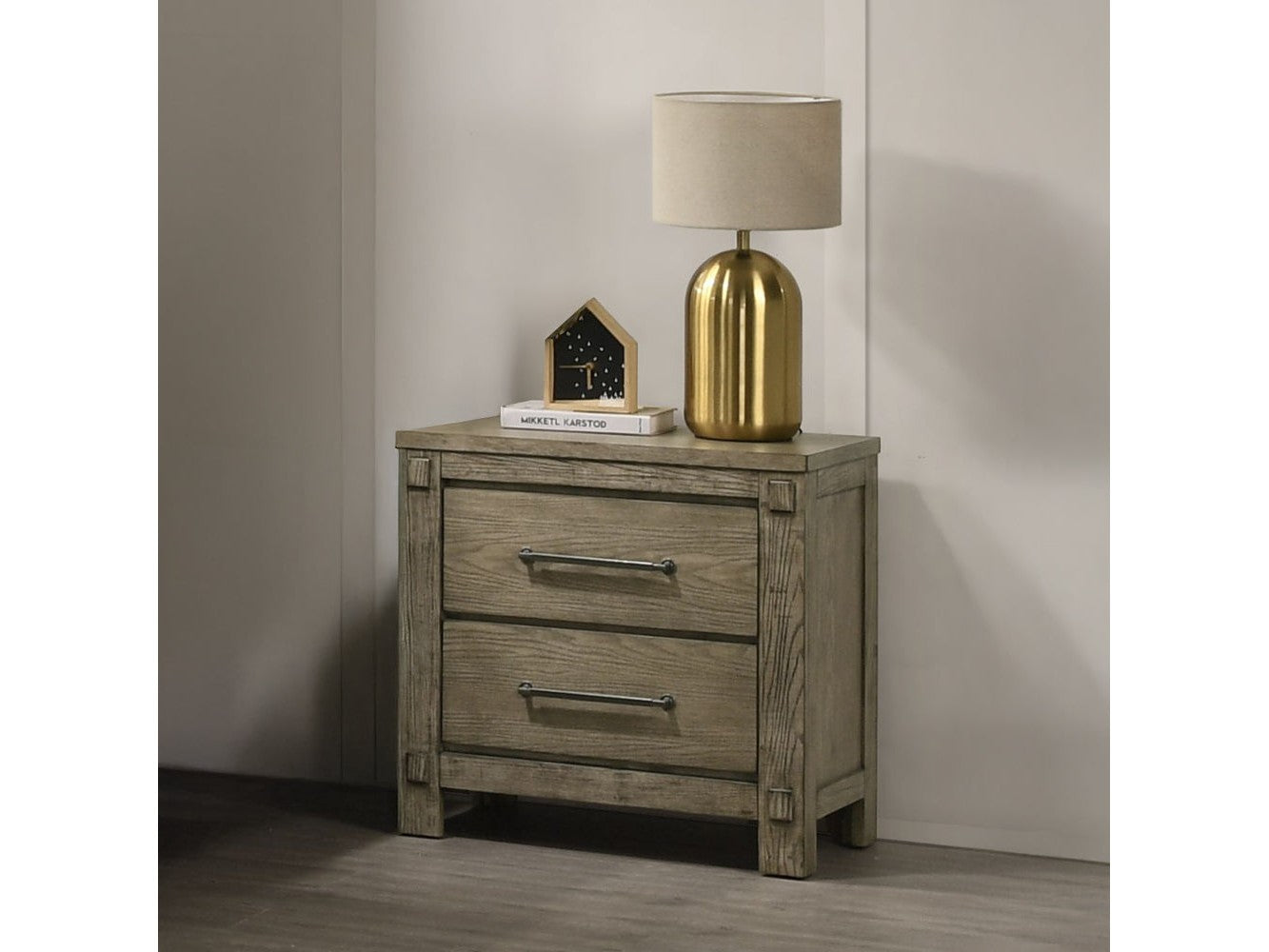 Colton Antique White Oak Nightstand - Ornate Home