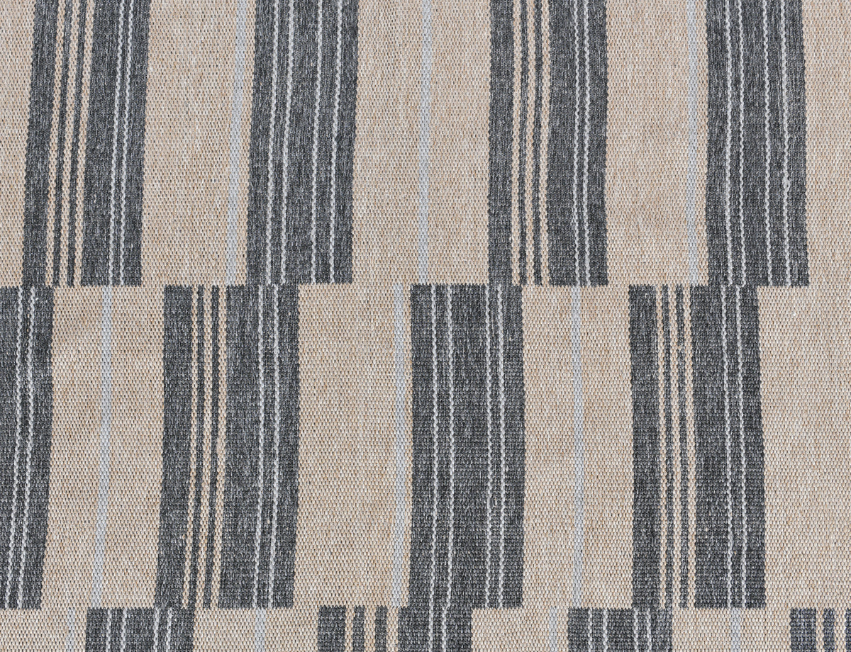 Colton Stripe Charcoal 5'x8' Indoor/Outdoor Rug