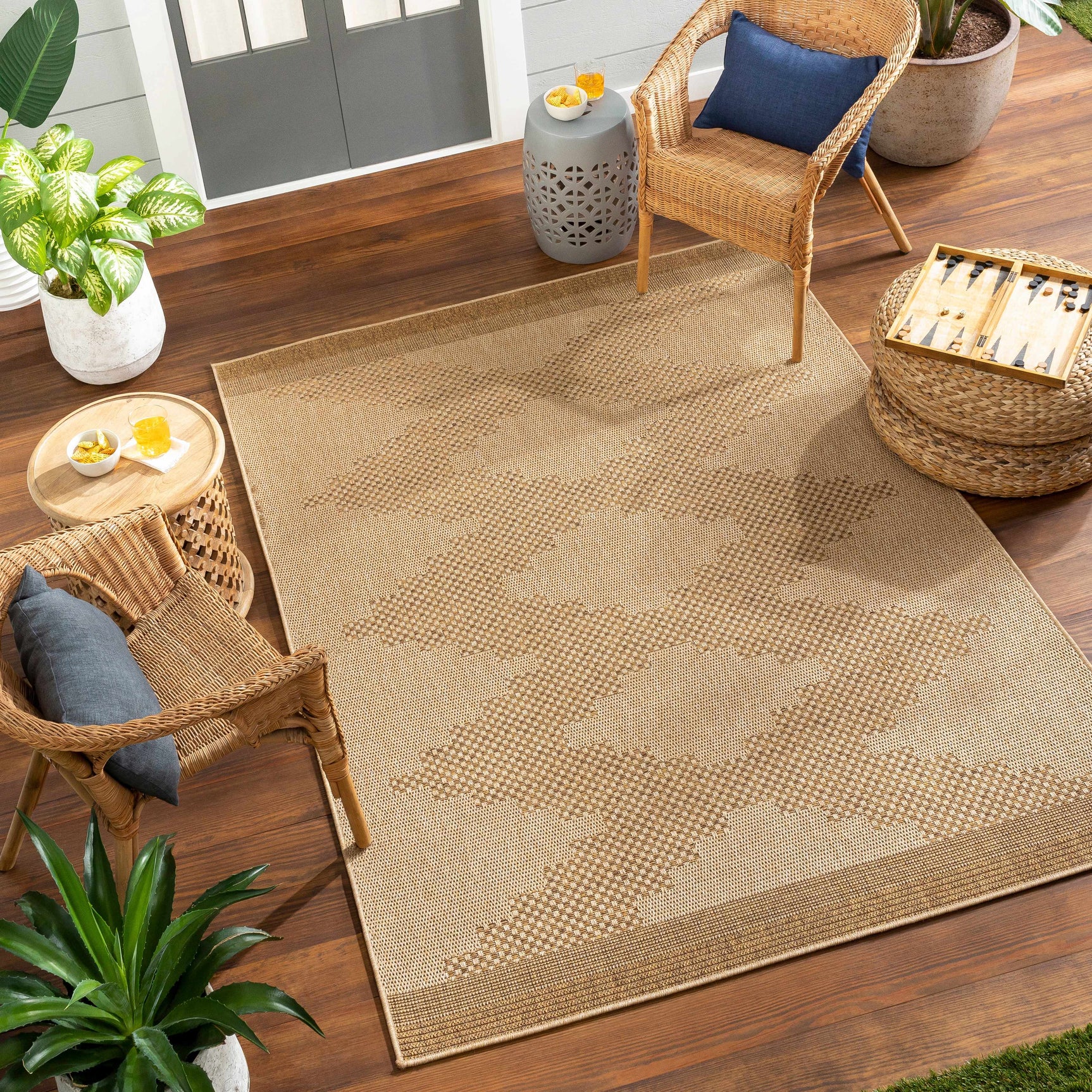 Colum Flatweave Faux Jute Outdoor Rug - Ornate Home