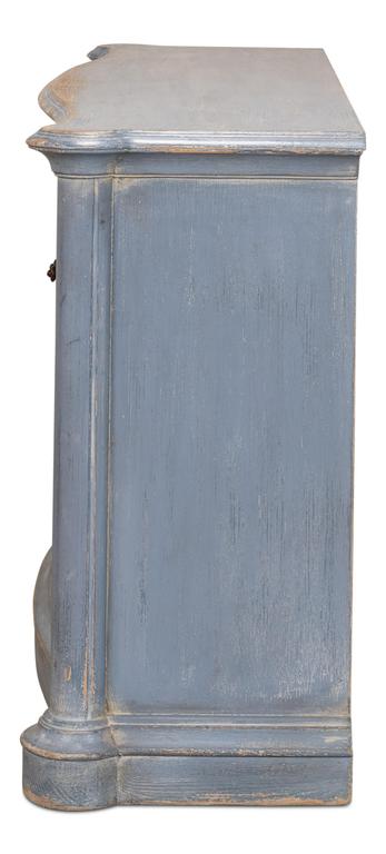 Columns Bowfront Blue Sideboard - Ornate Home