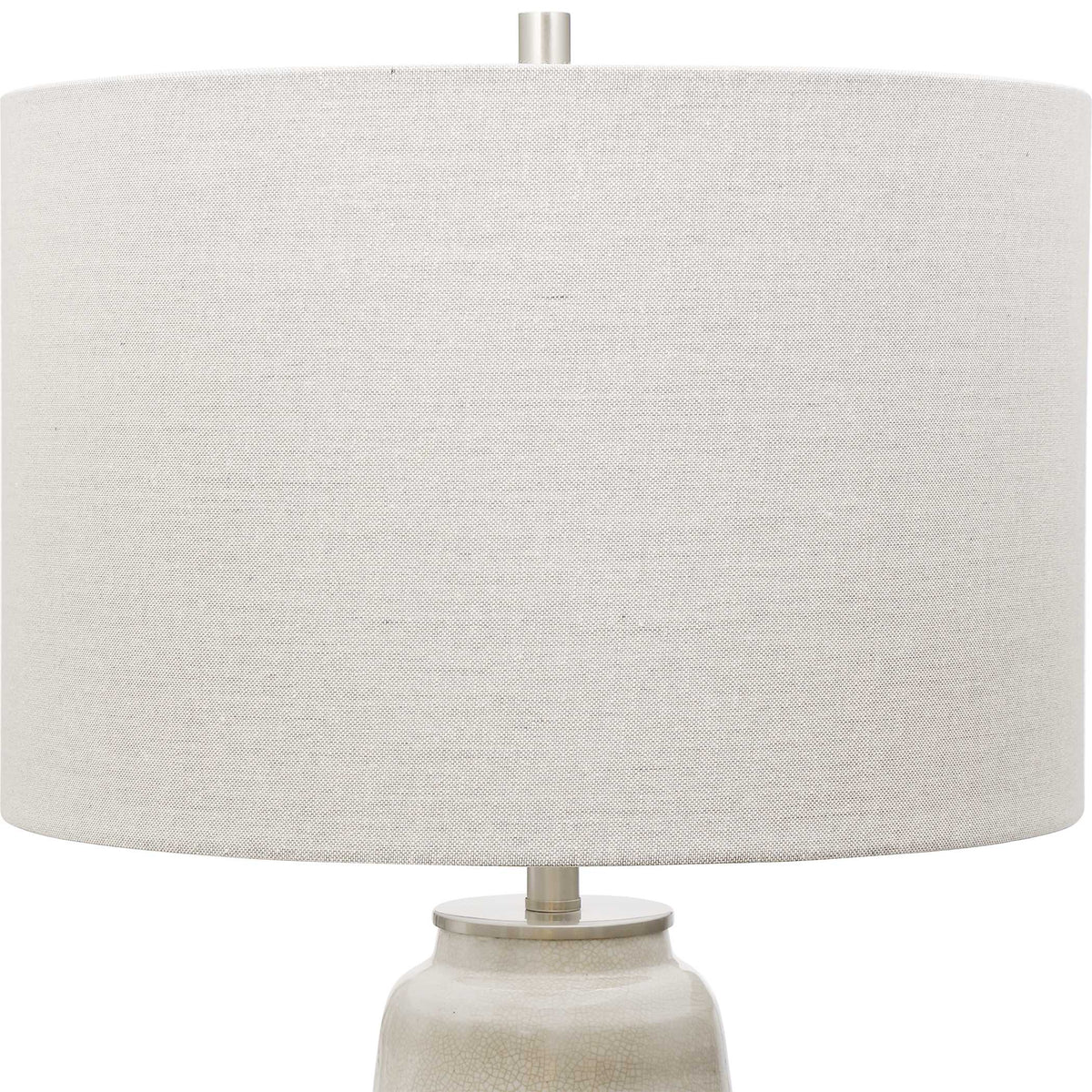 Comanche White Crackle Table Lamp - Ornate Home