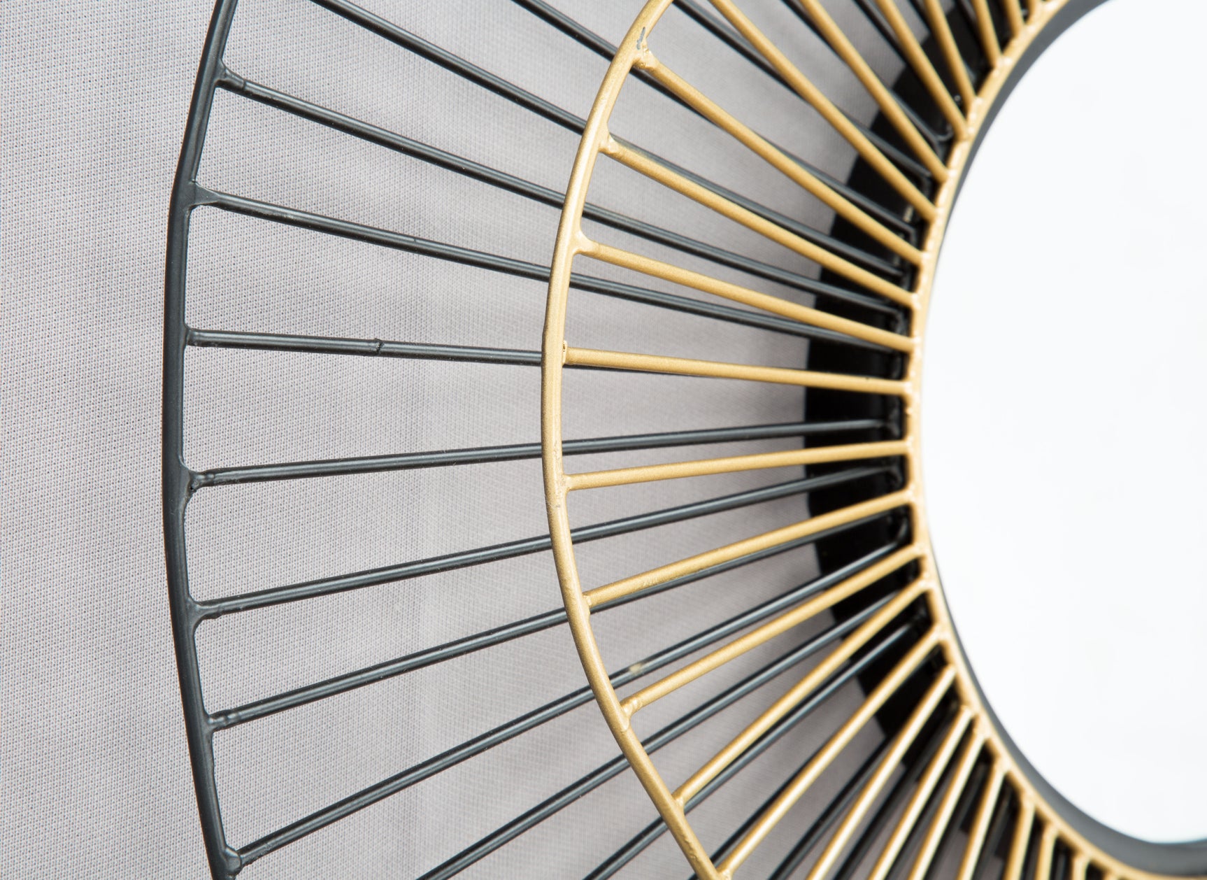 Comet Black & Gold Round Mirror