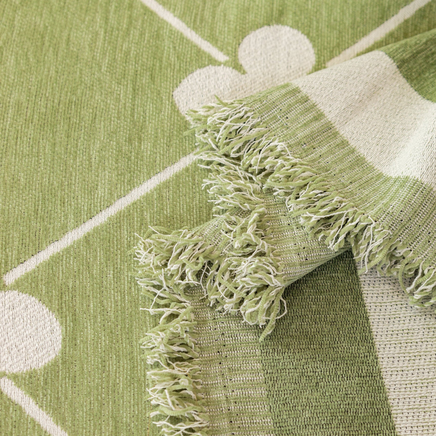 Comfy Four-Leaf Clover Hope Faith Love Luck Blanket for Couch, Chenille Scratch Proof Sofa Blanket Covers - Ornate Home