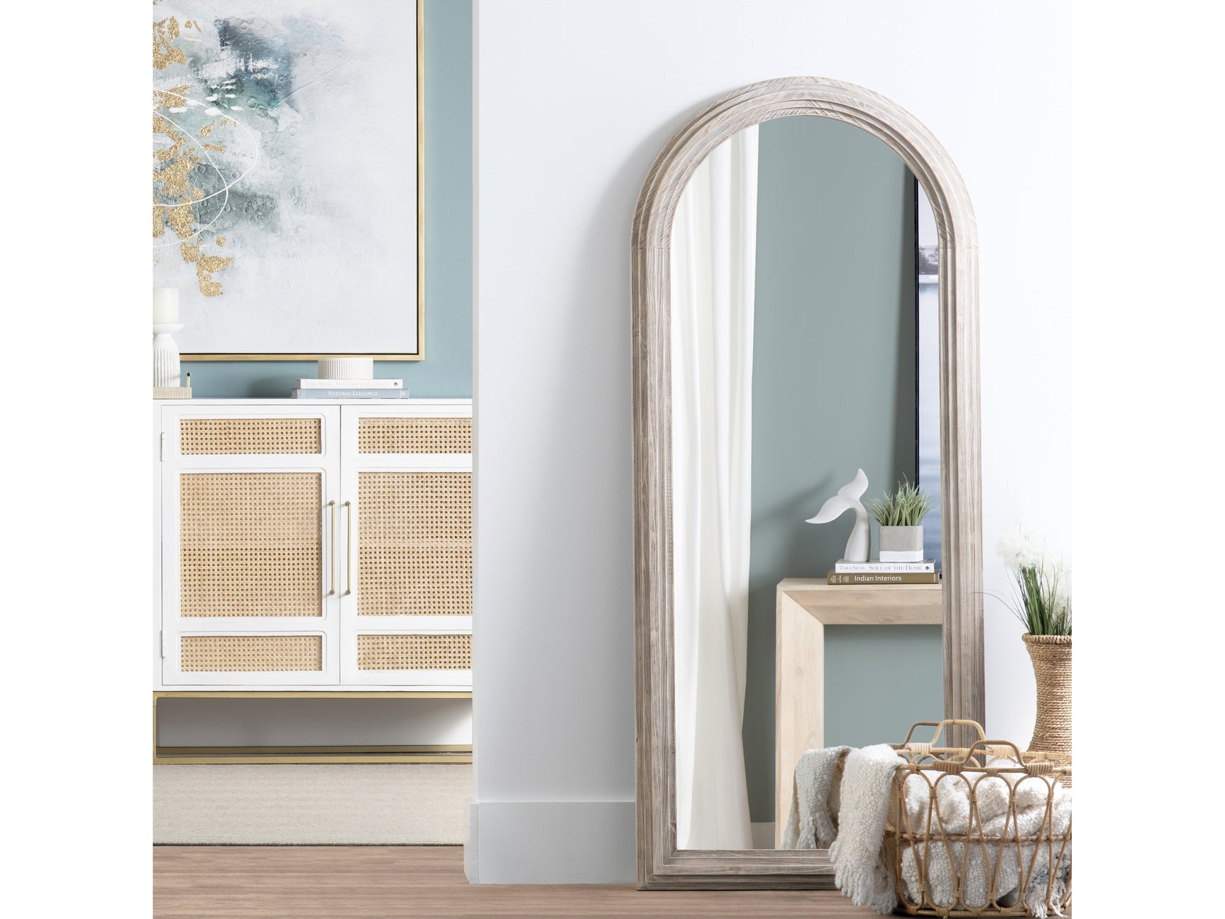 Commack Natural/Brown Wall Mirror - Ornate Home