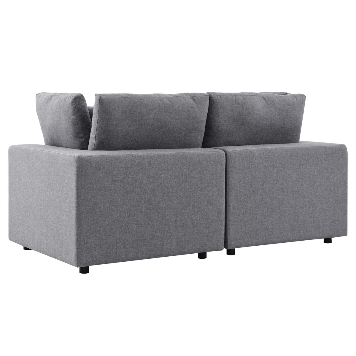 Commix Gray Sunbrella Outdoor Patio Loveseat - Ornate Home