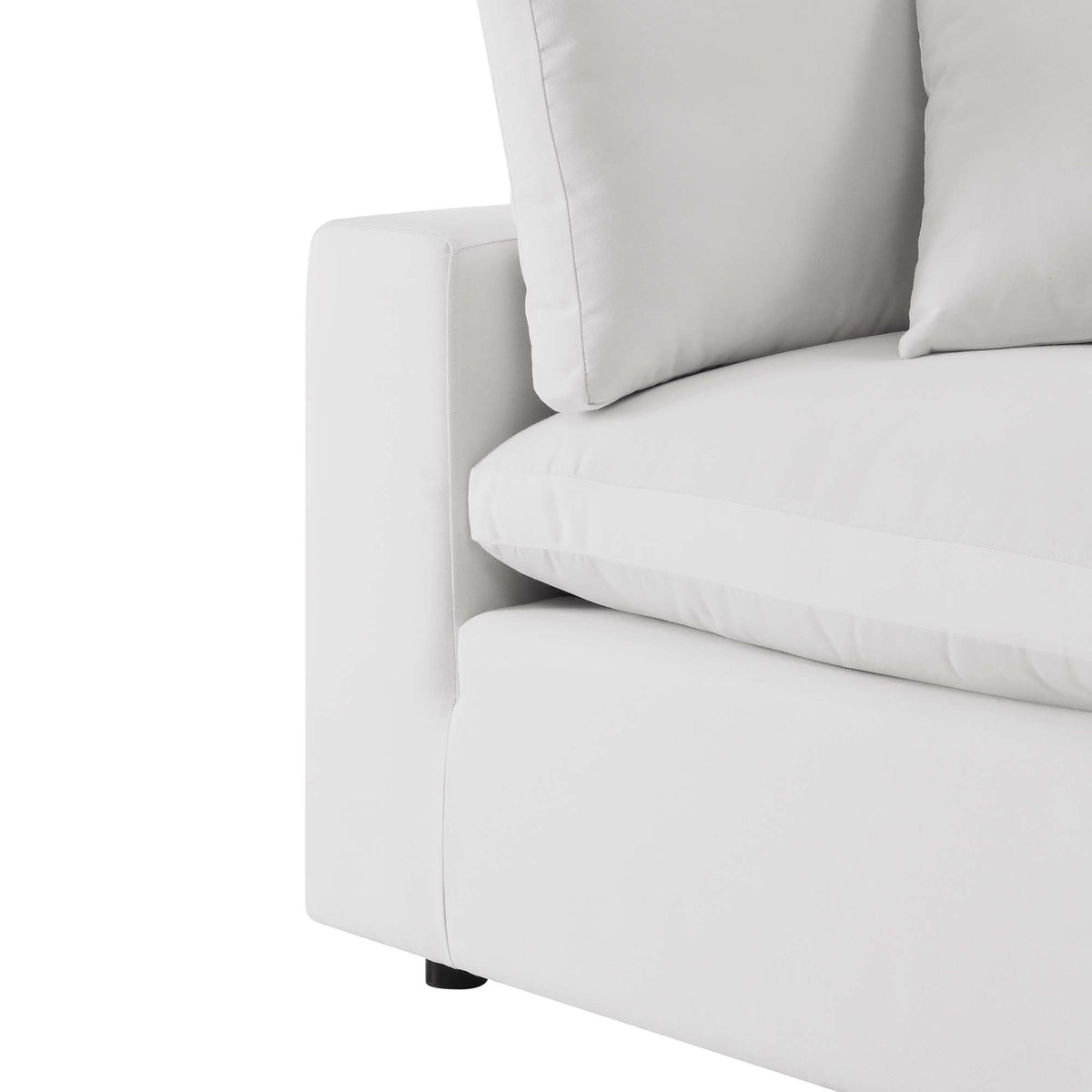 Commix White Overstuffed Outdoor Patio Sofa - Ornate Home