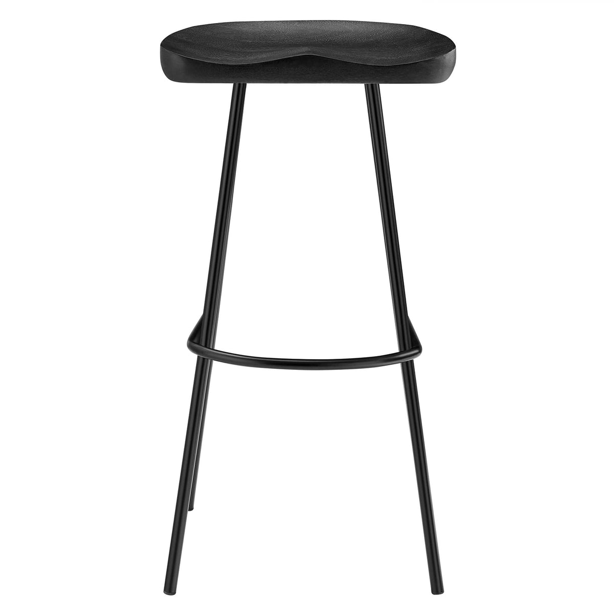 Concord Black Backless Wood Bar Stools (Set of 2) - Ornate Home