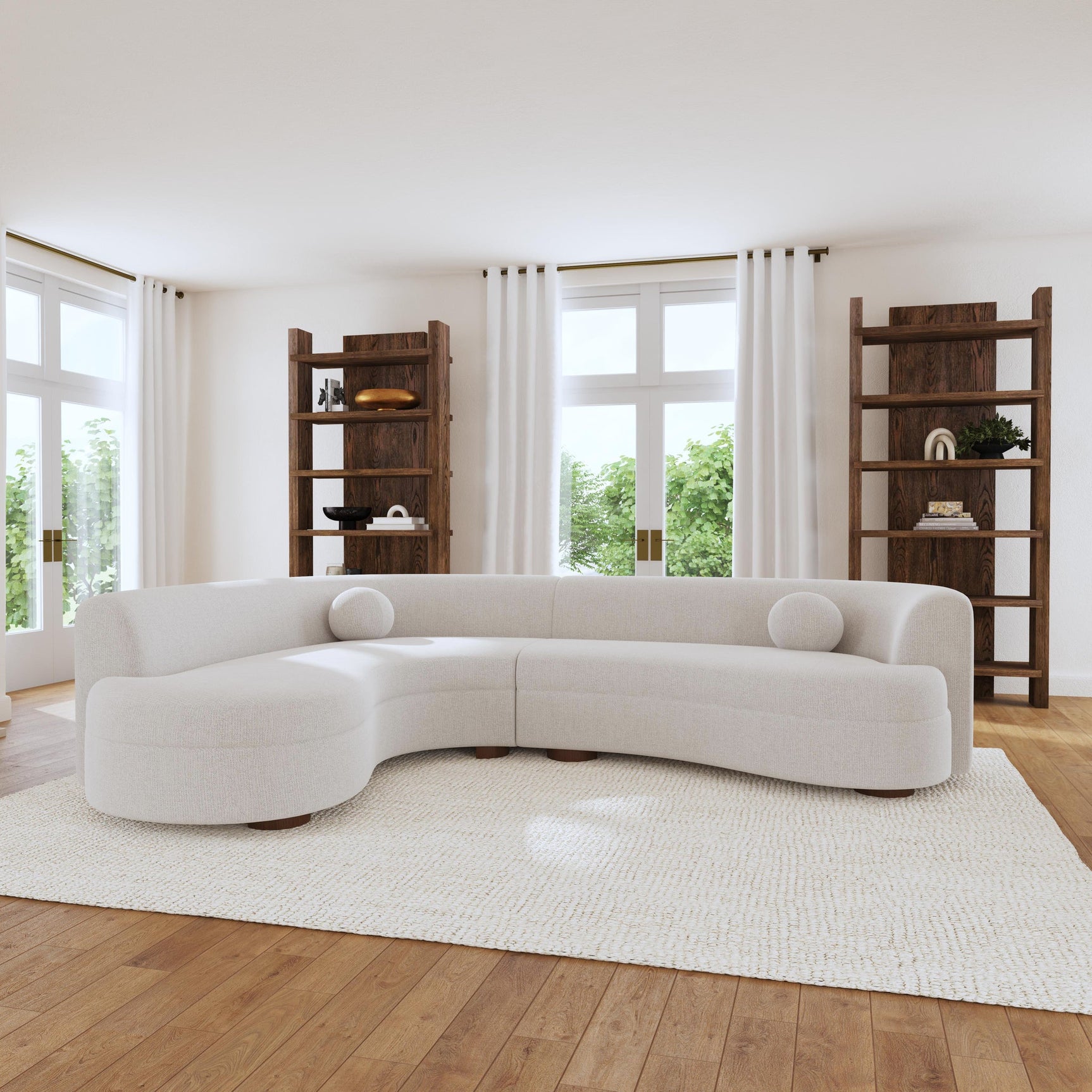 Concord Ivory 2 Piece Sectional - Ornate Home
