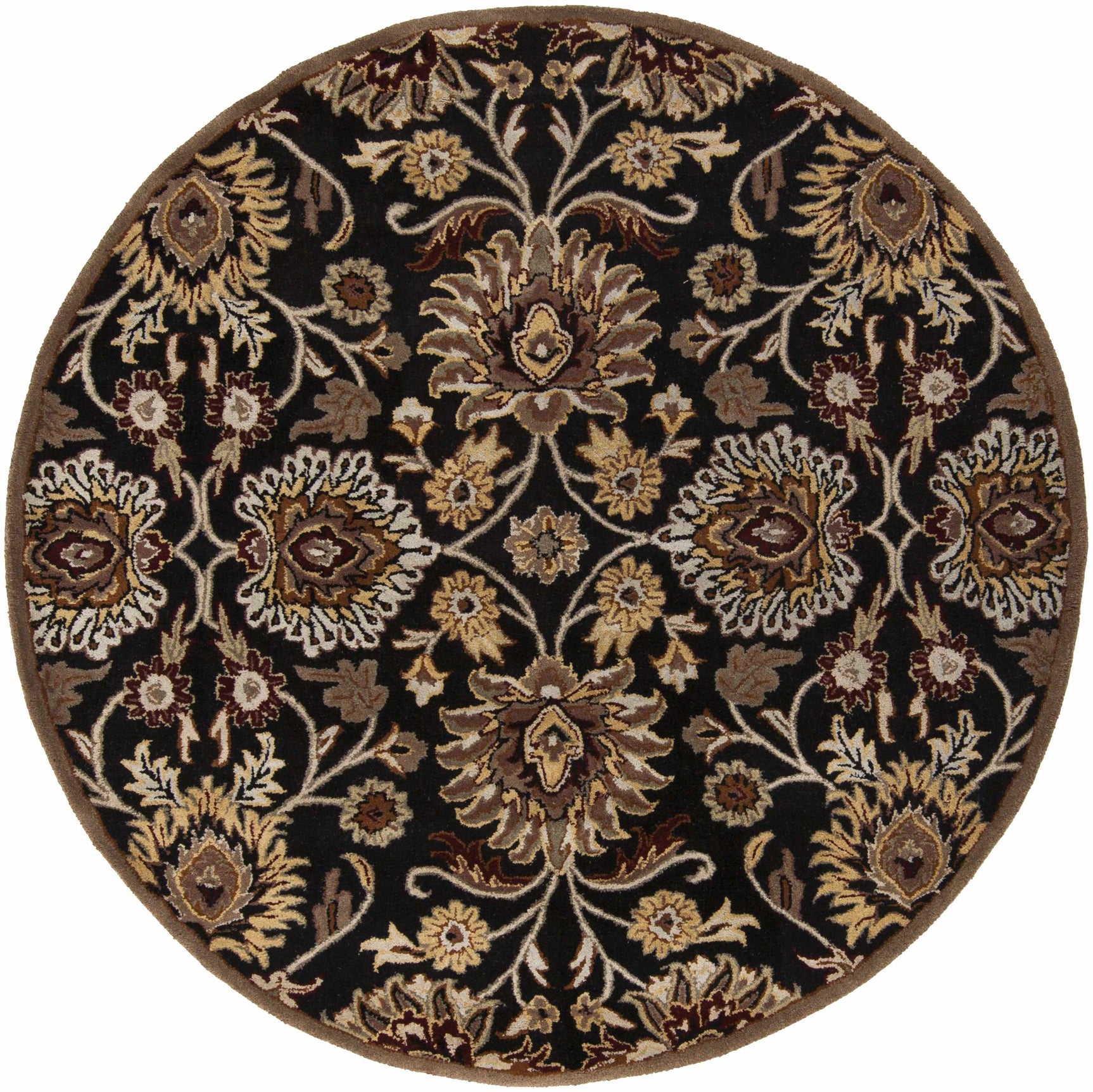 Conesus 1053 Hand Tufted Black Wool Rug - Ornate Home